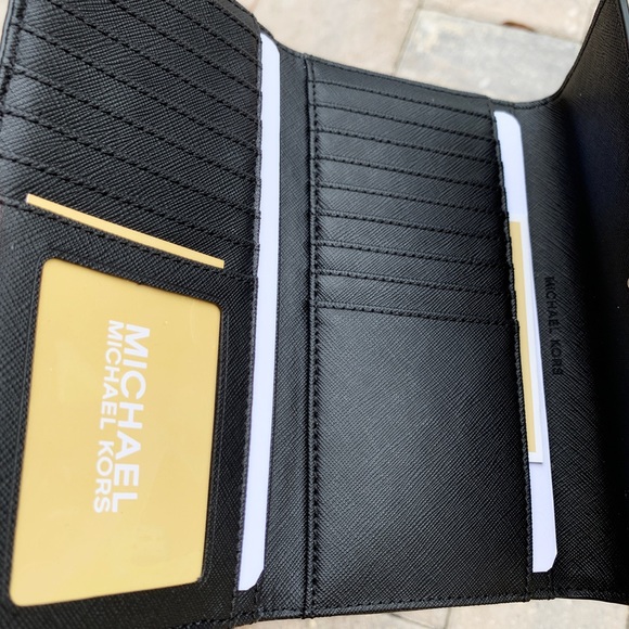 Michael kors large trifold wallet black - Picture 3 of 5